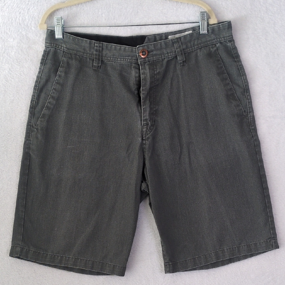 Volcom Men's Gray Chino Casual Shorts Waist 34